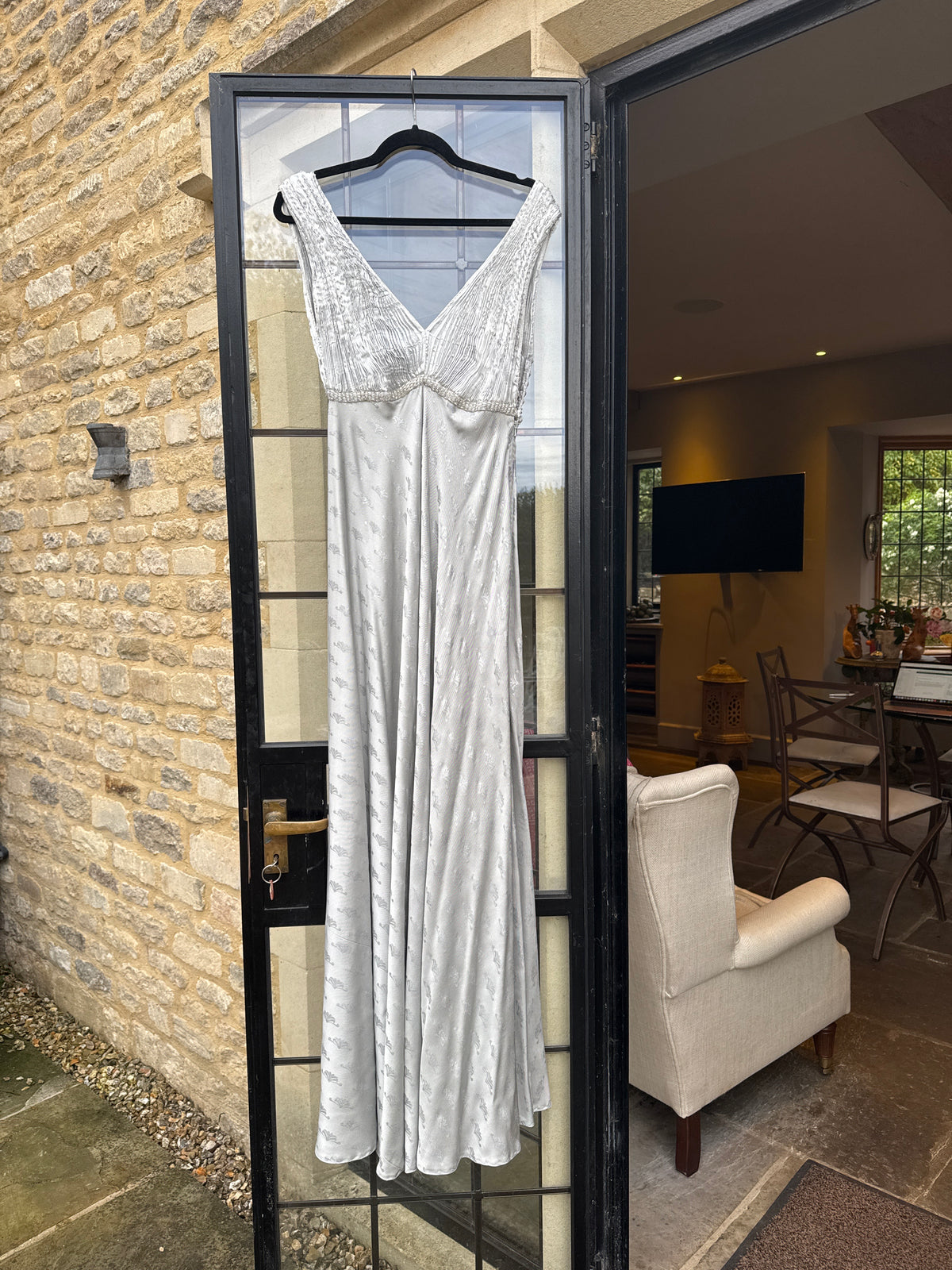 Charles and Patricia Lester Amazing Silver Gown