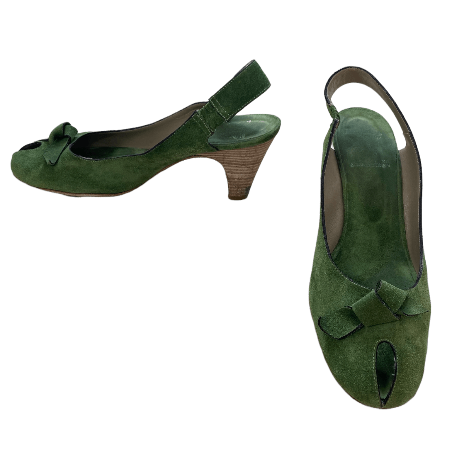 Green peep toe pumps hot sale