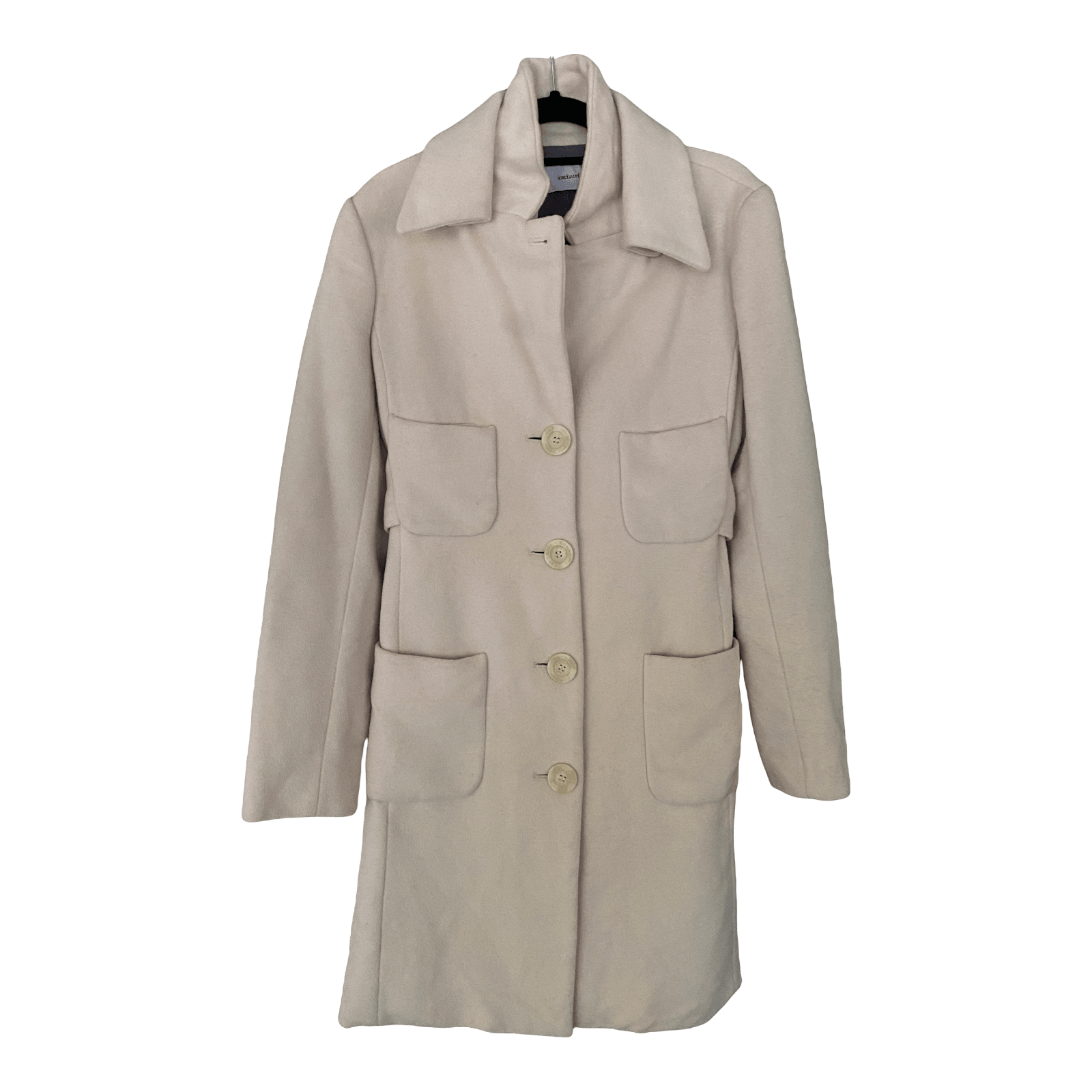 Cacharel Cream Wool and Mohair Coat Size 38 UK SIze 12 Ava Iva
