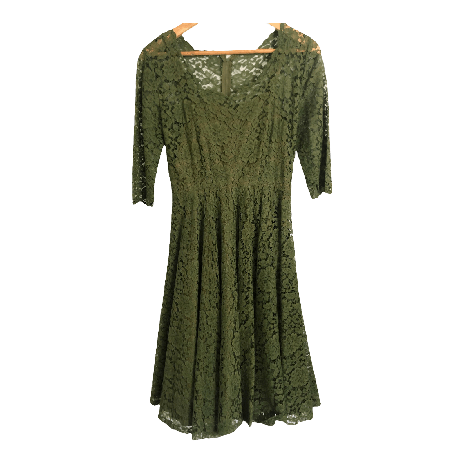 Olive green 2025 lace dress