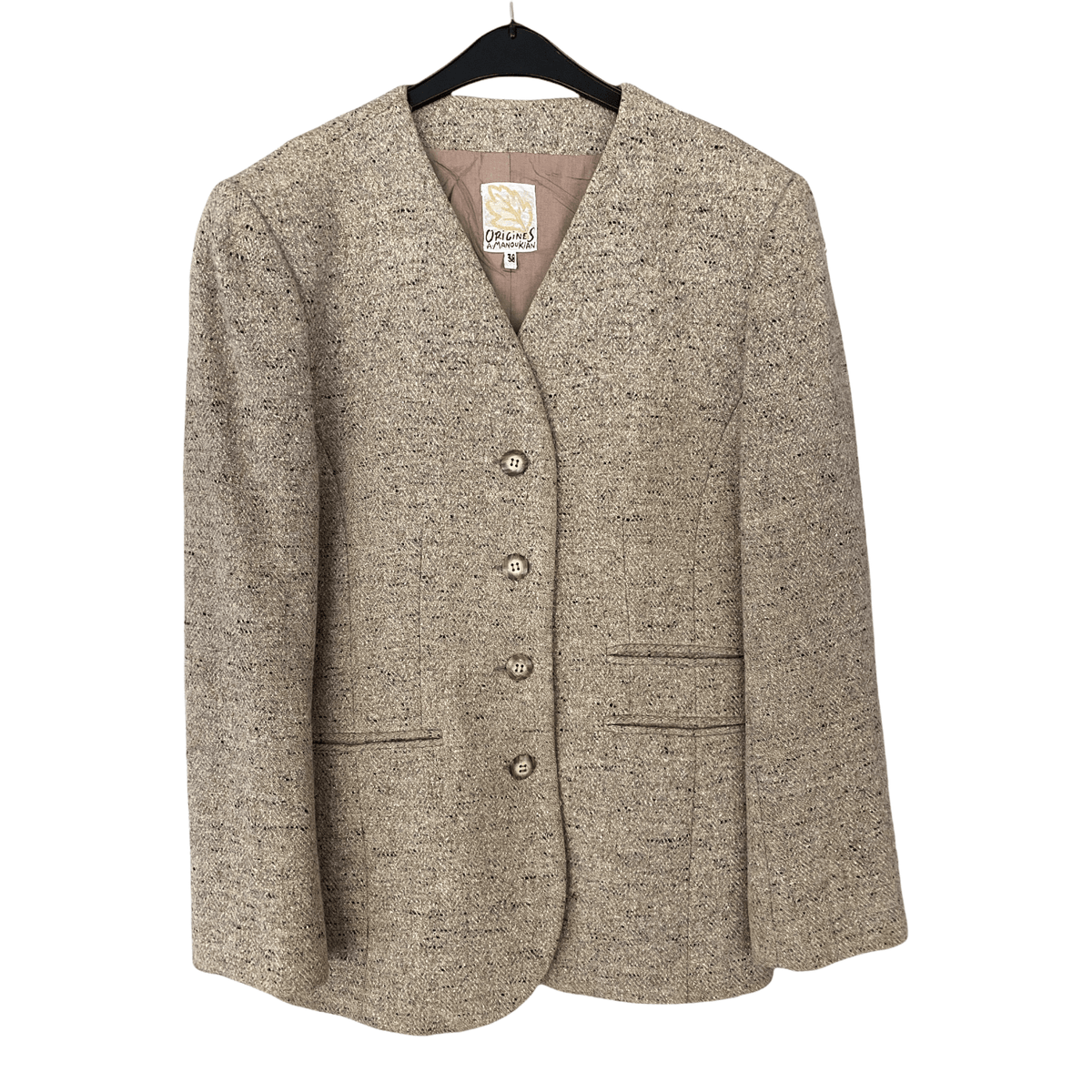 Alain Manoukian Origines Wool Mix Round Neck Jacket Size 38 UK10 - Ava & Iva