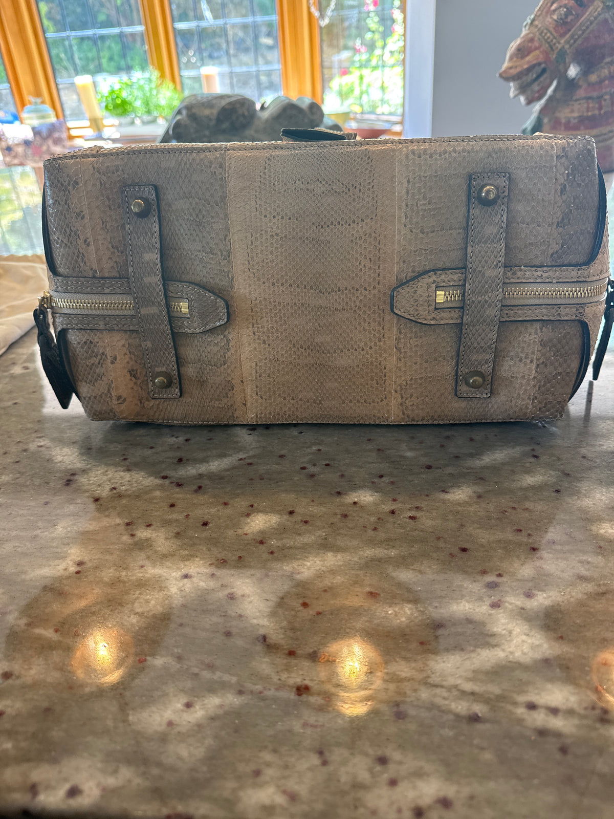 Chloe Python (Mock) Effect Leather Camel Darla Handbag