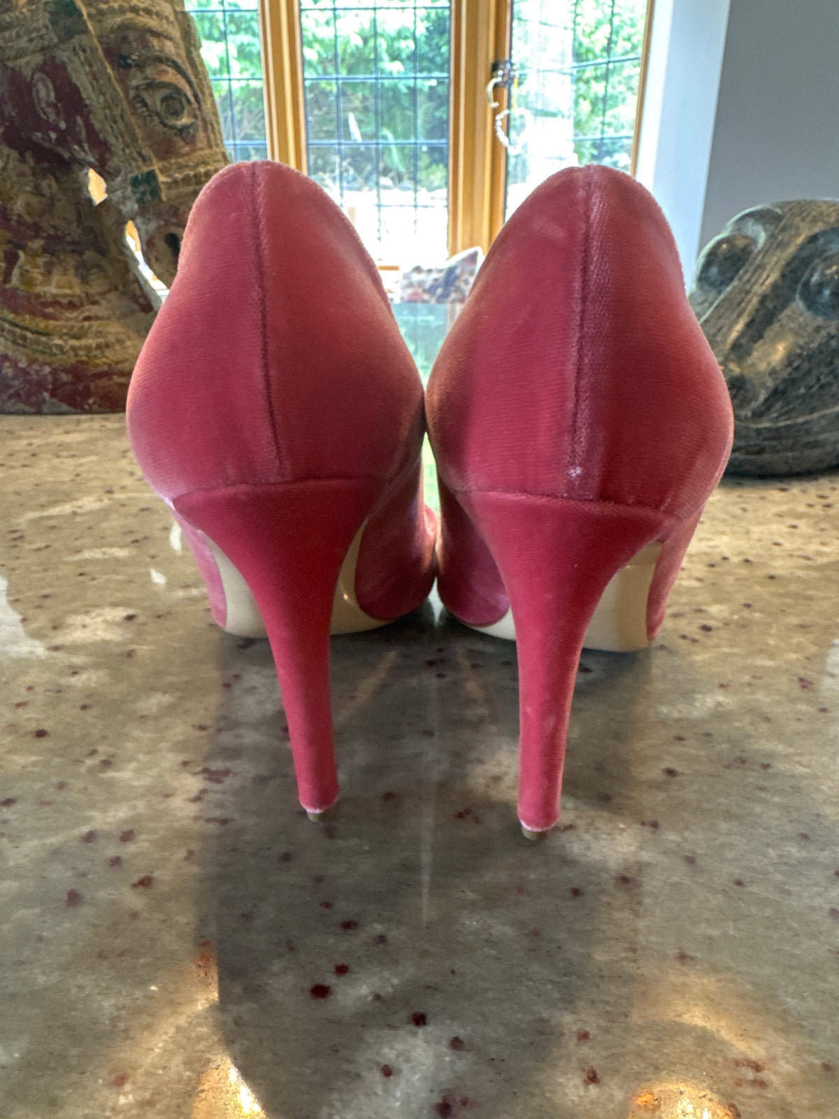 Rupert Sanderson Pink Velvet Shoes Size 39