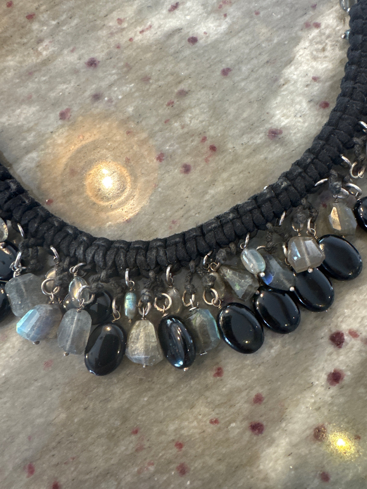Labradorite and Jet Necklace