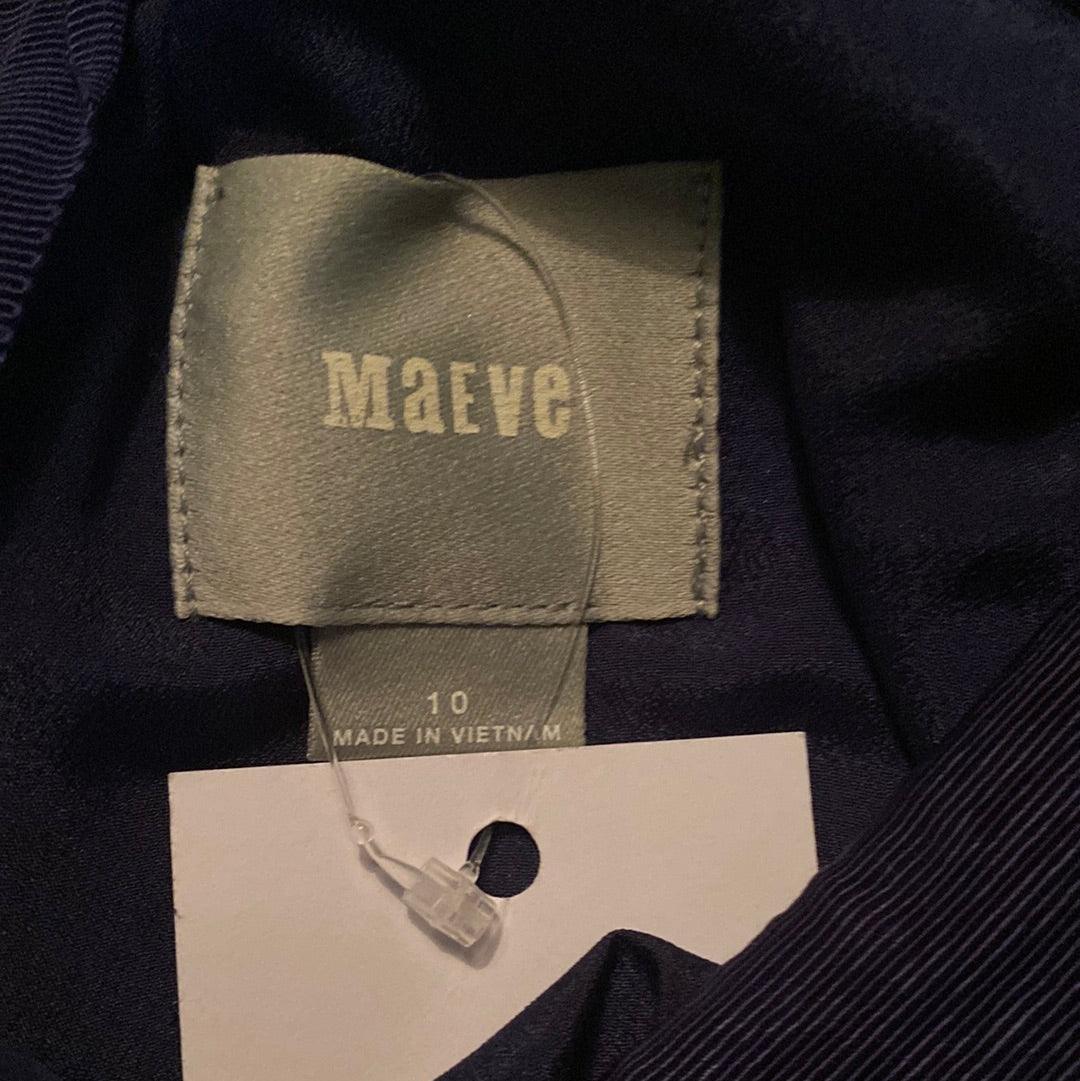 Anthropologie Maeve Pleated Striped Skirt US Size 10 UK Size 14 - Ava & Iva