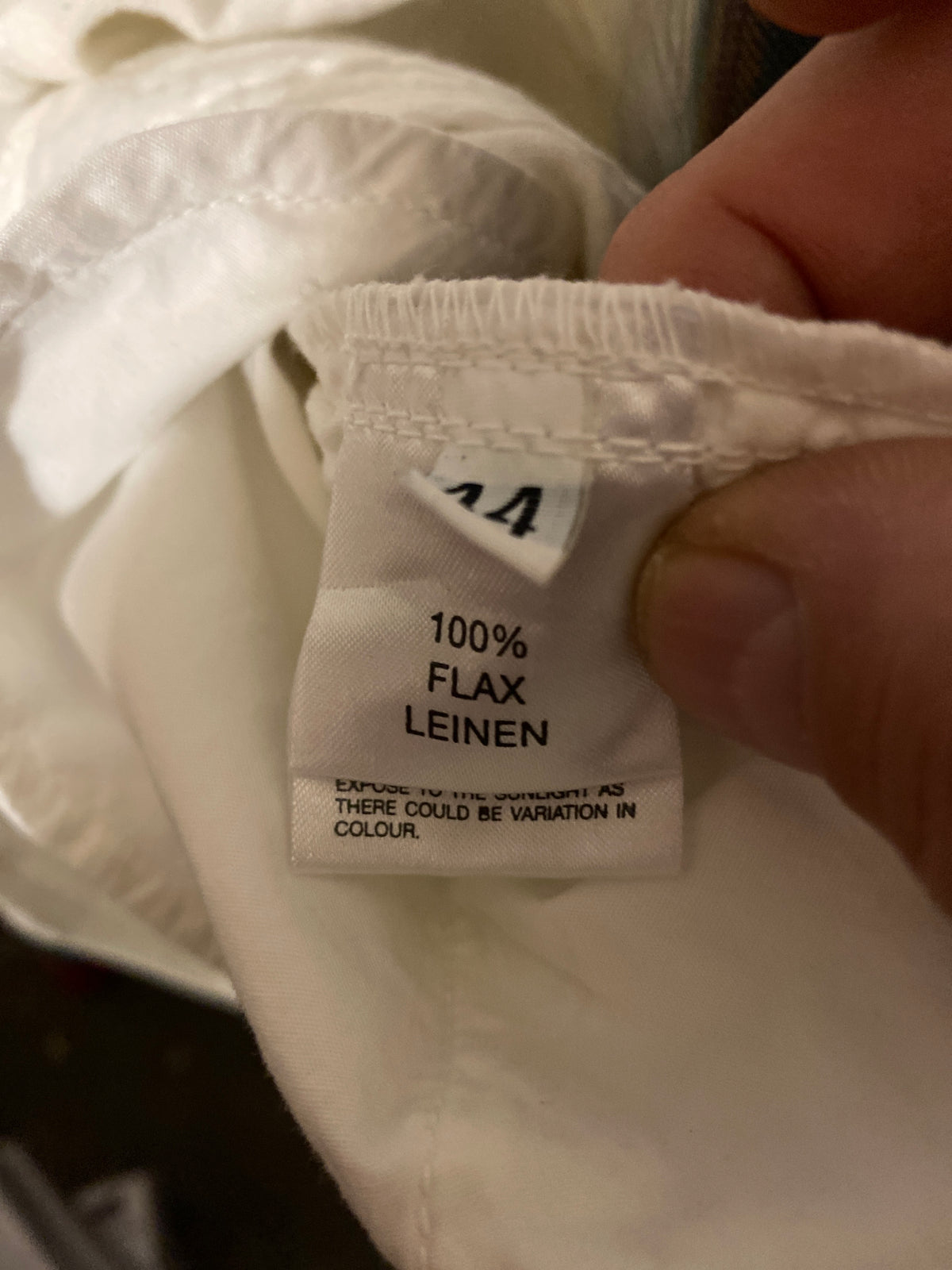 Rene Lezard Linen White Wide Legged Trousers UK Size 16