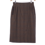 Jai for Simply Skins Vintage Wool Skirt Brown Herringbone. UK Size 12 - Ava & Iva