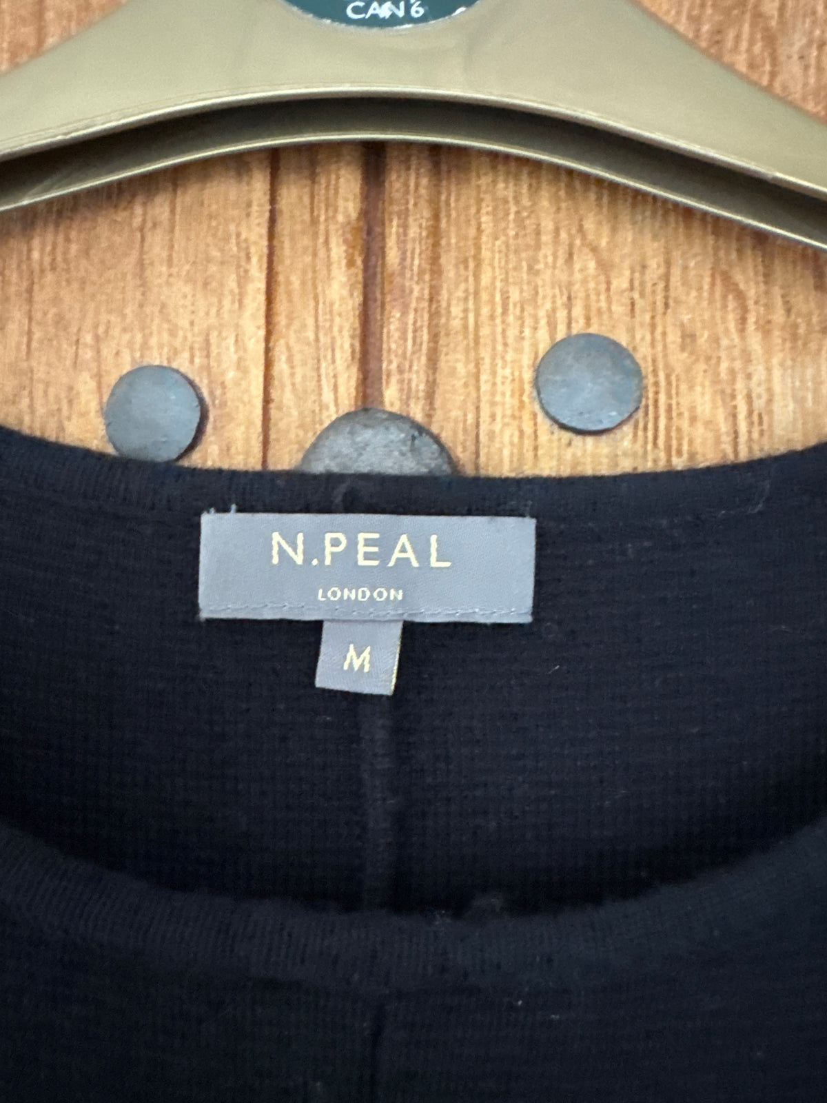 N Peal Cashmere Dress Black M With Detachable Silk Collars.