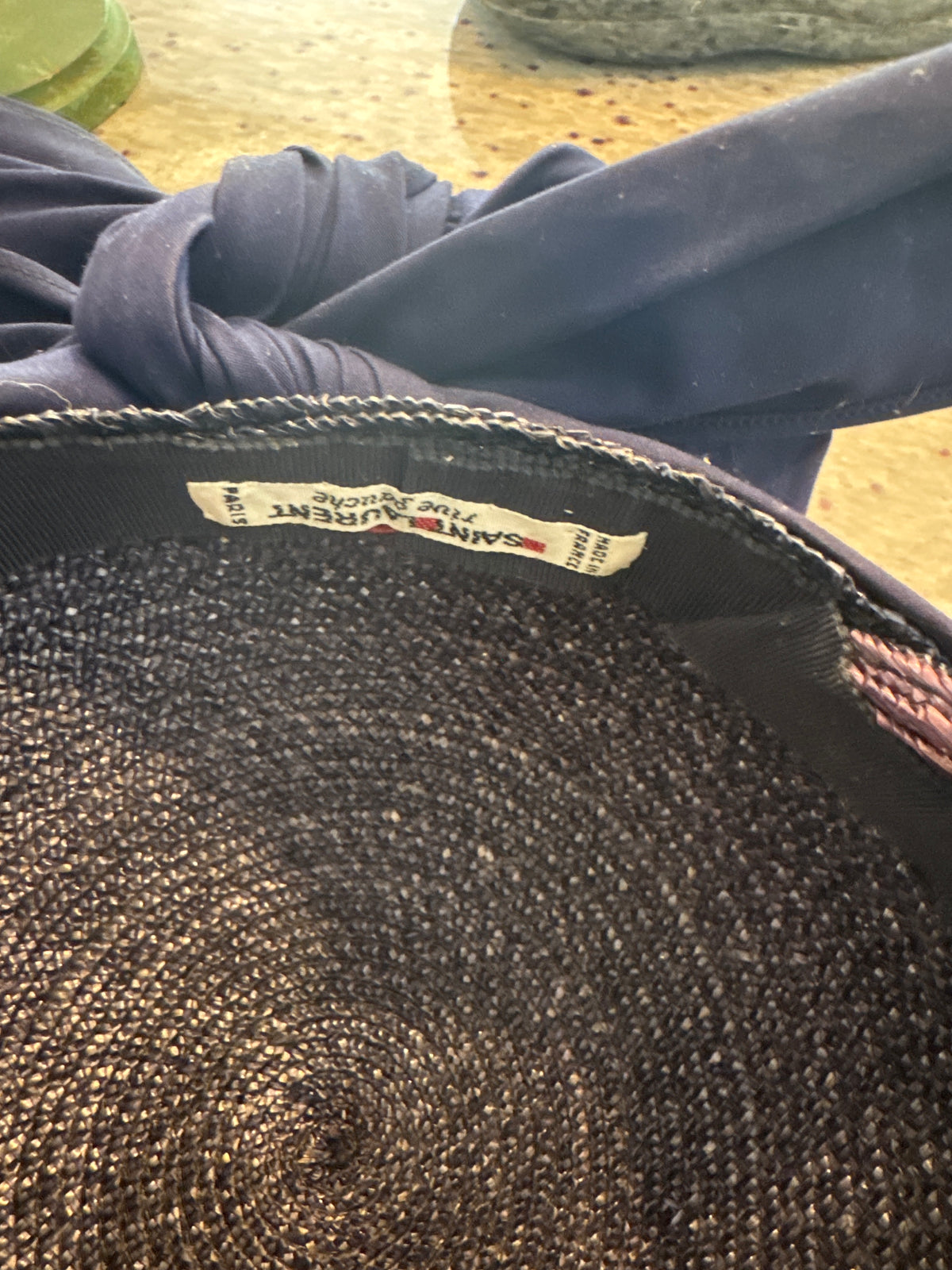 Saint Laurent Rive Gauche Navy Vintage 1960's Hat