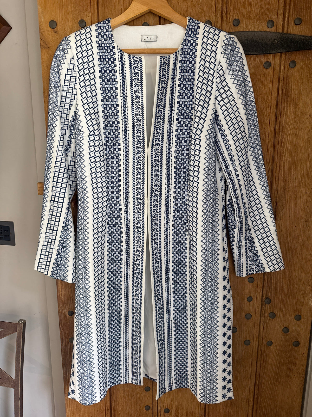 Fabulous East Linen Edge to Edge coat S