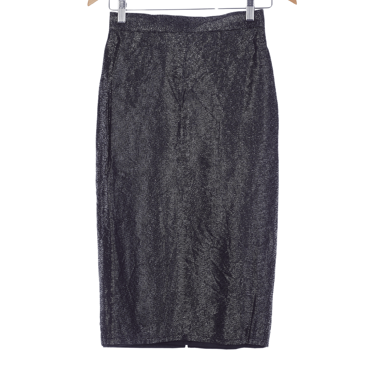 Unbranded Vintage Lurex Skirt Dark Silver Mettalic. UK Size 8 - Ava & Iva