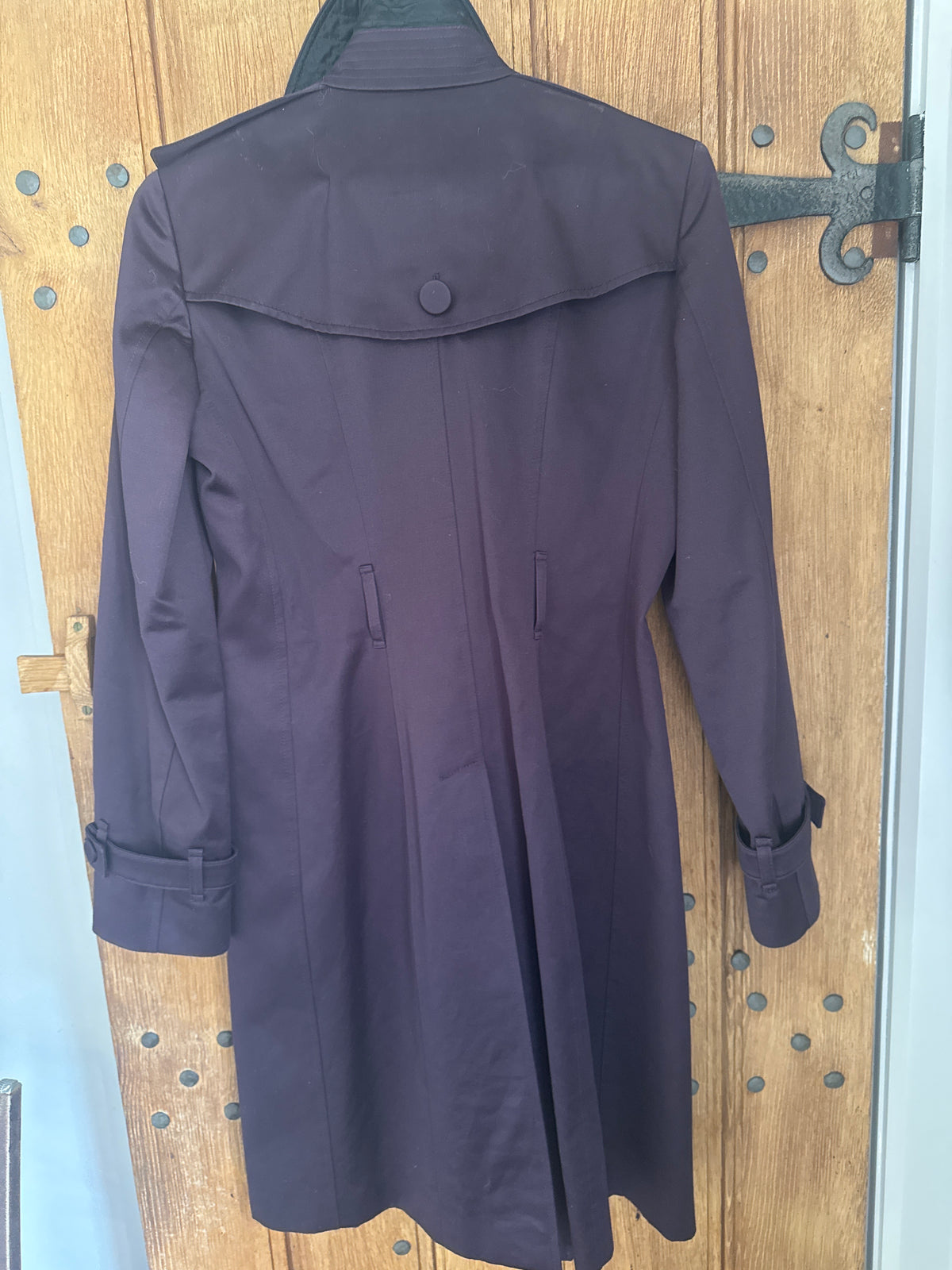 Burberry Prorsum Purple cotton Trench Coat. 42