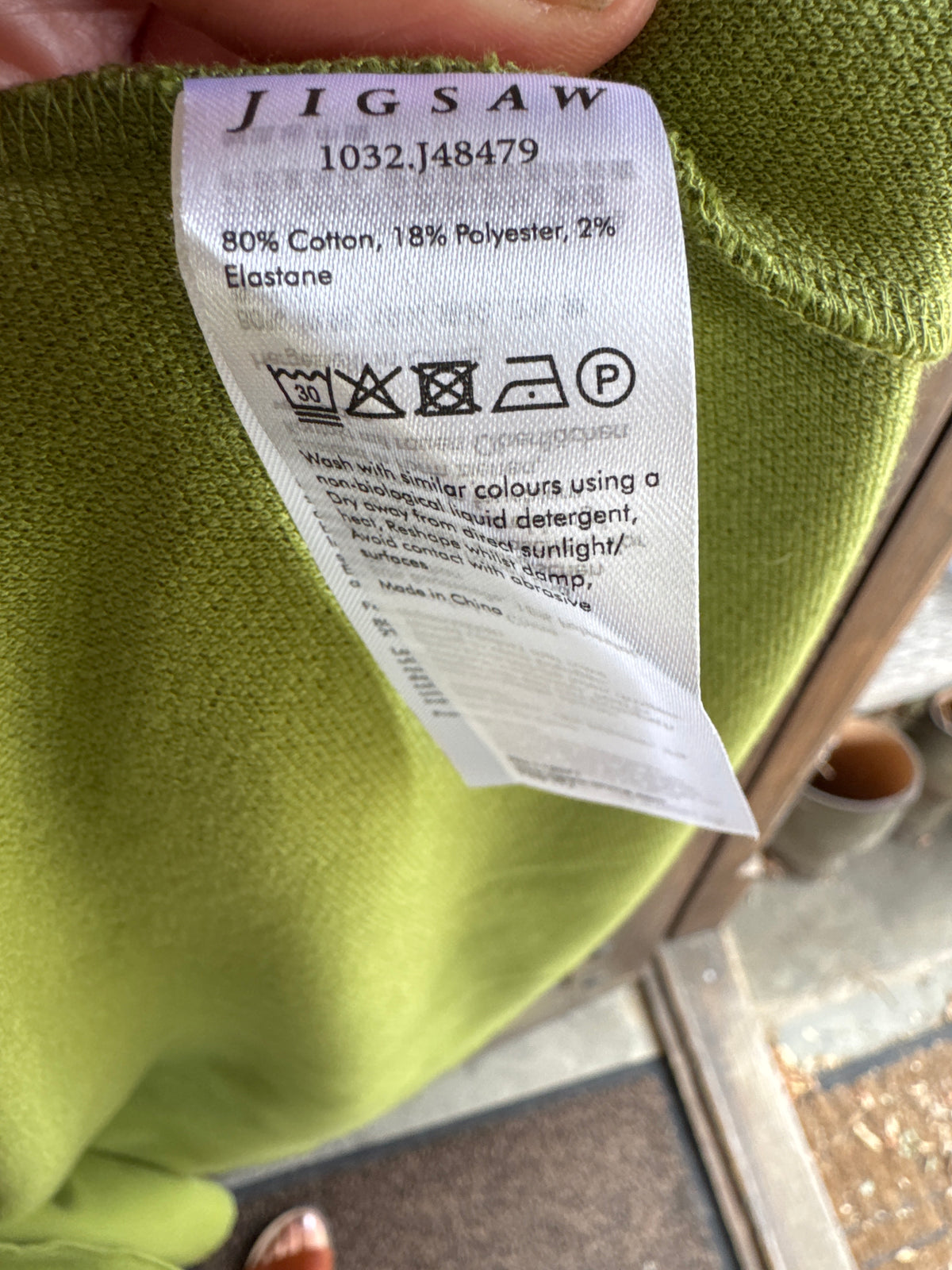 Jigsaw Pea Green Cotton Dres S