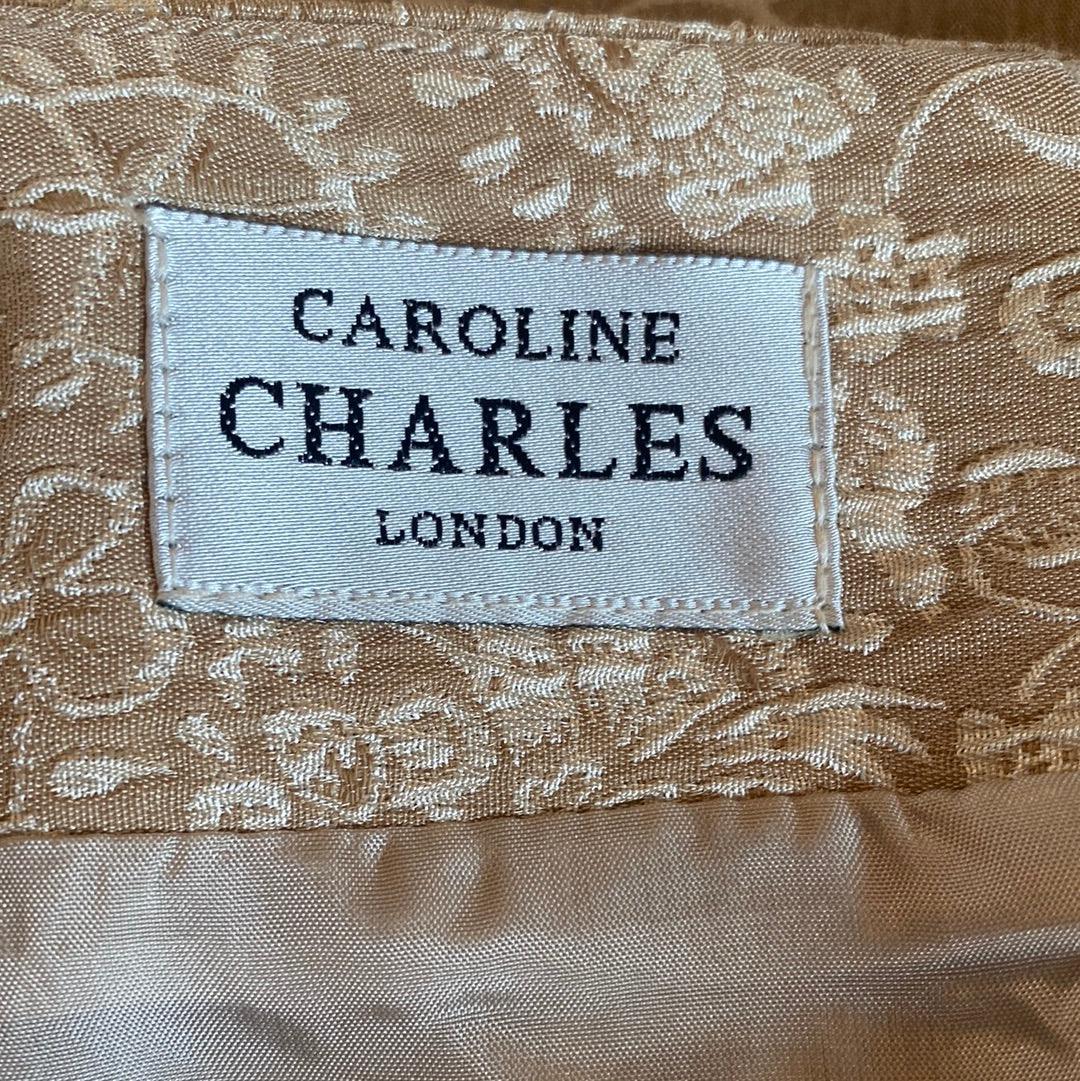 Caroline Charles Skirt Taupe. UK Size 10 - Ava & Iva