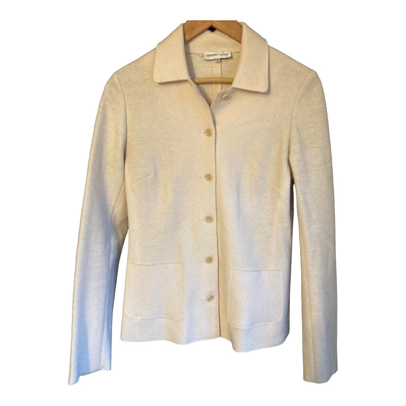 Gerard Darel Cream Long Sleeved Shirt Jacket UK Size 10 - Ava & Iva