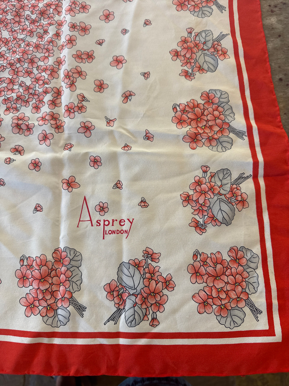 Asprey London large Silk Square Scarf 87cm x 84cm