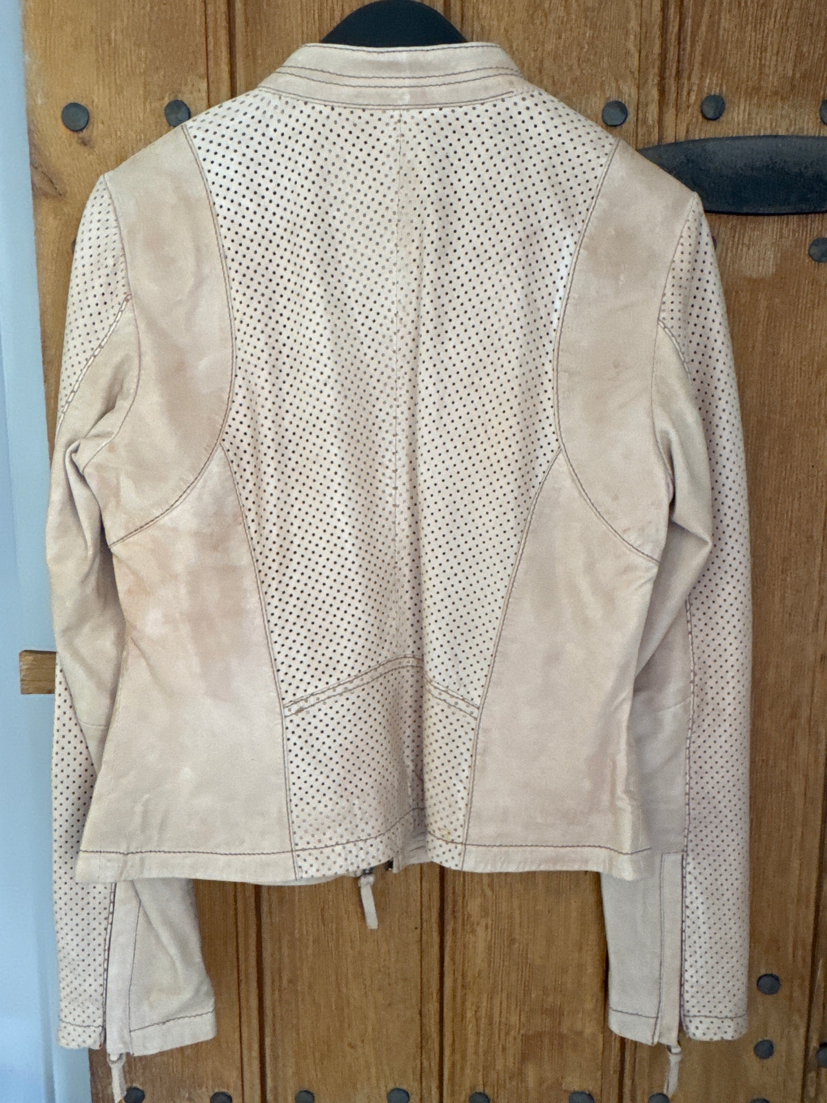 Rino and Pelle Beige Leather Jacket 12