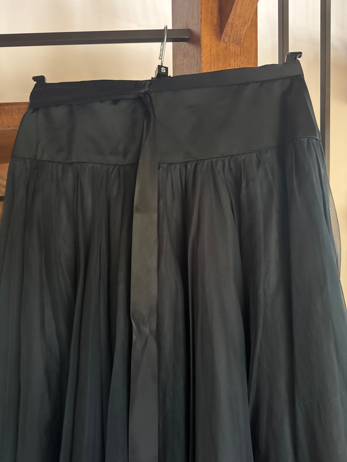 Terence Holder Vintage Black Silk Skirt 10