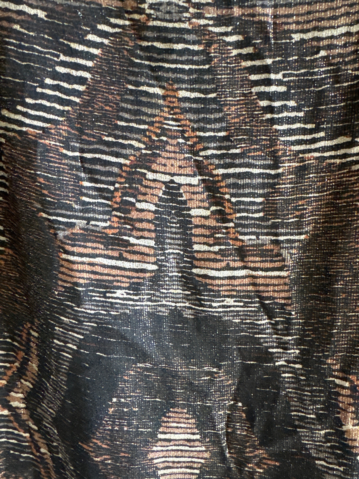 Vintage Sheerline Metallic Long Dress.