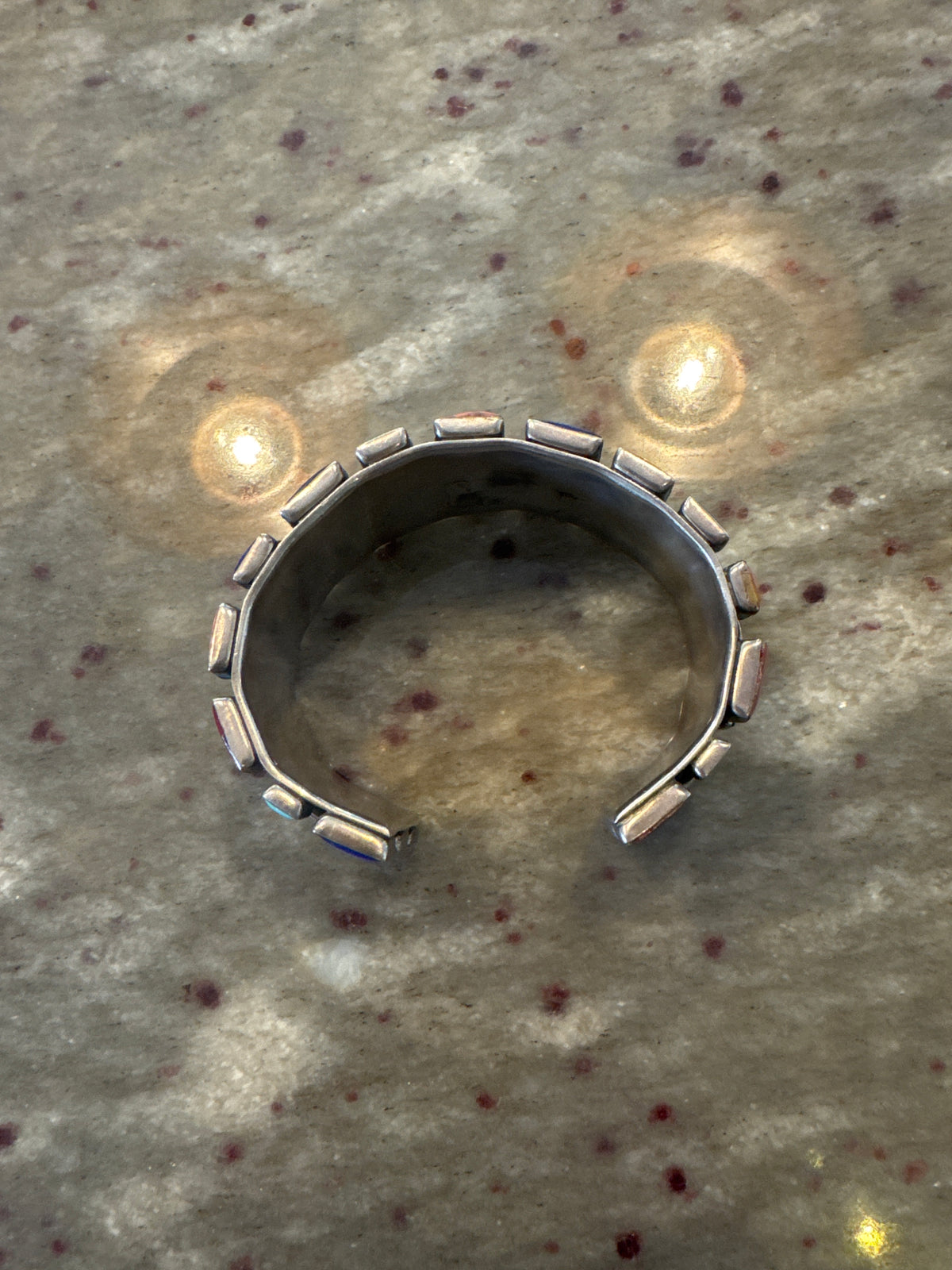 An Amazing Solid Silver Bracelet with Enamel details