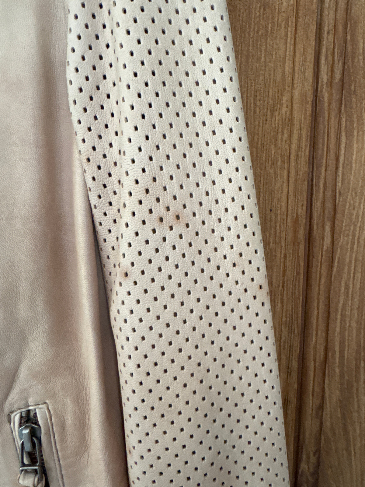 Rino and Pelle Beige Leather Jacket 12