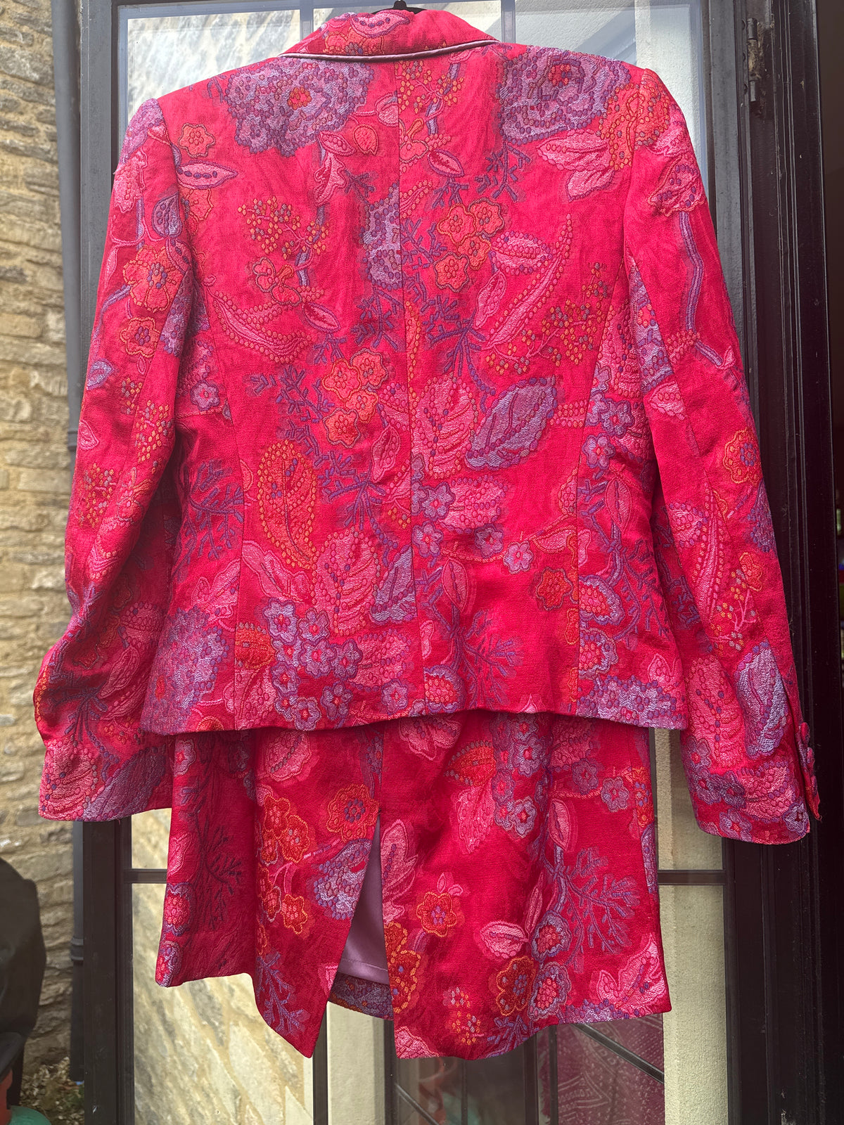 Caroline Charles Silk Skirt Suit 12