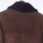 Genuine Sheepskin Long Sleeved Brown Coat UK Size 10 - Ava & Iva