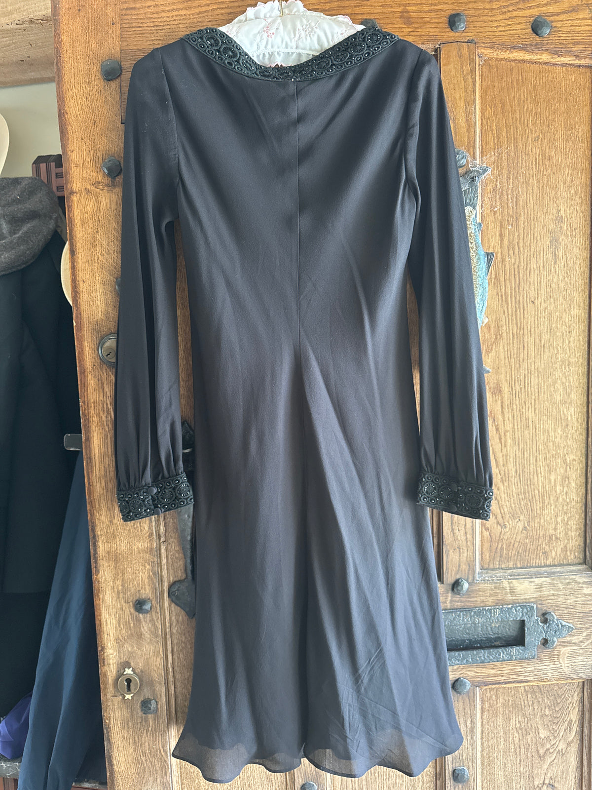 LibeLuLa Silk Black Beaded Dress