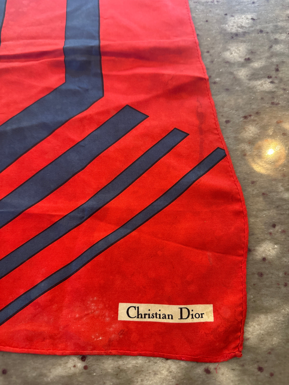 Christian Dior 21 Inch Square Silk Scarf