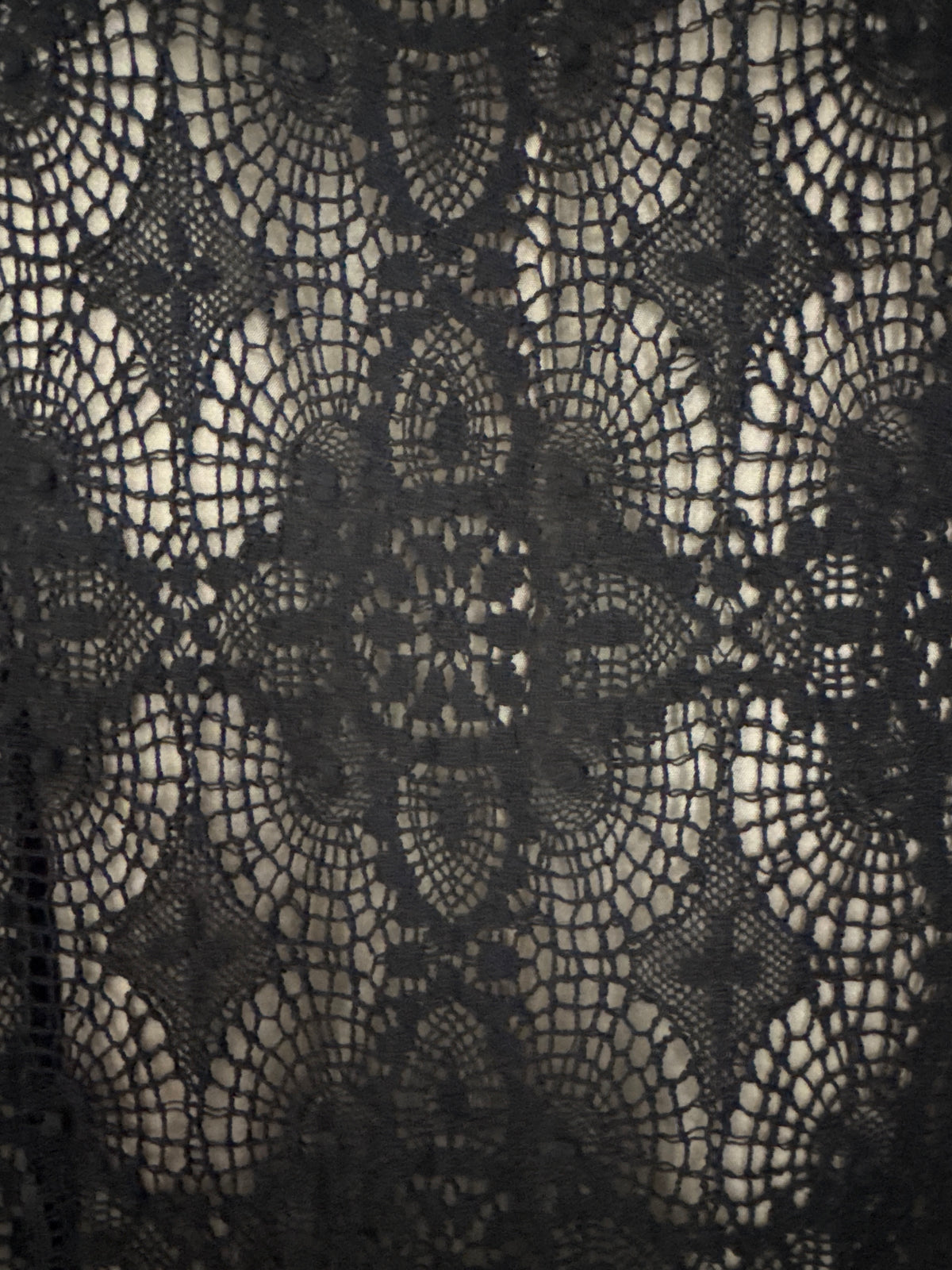 L K Bennet Lace Edge to Edge Black and Gold Coat 10