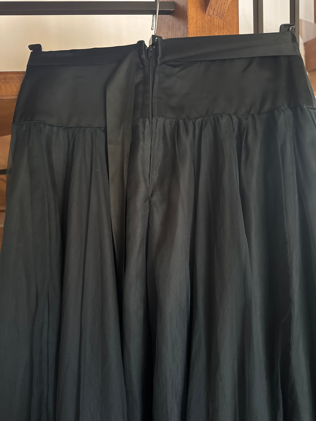 Terence Holder Vintage Black Silk Skirt 10