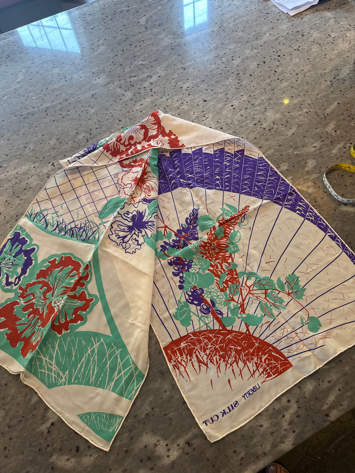 Vintage Liberty Silk, Silk Cut , Scarf