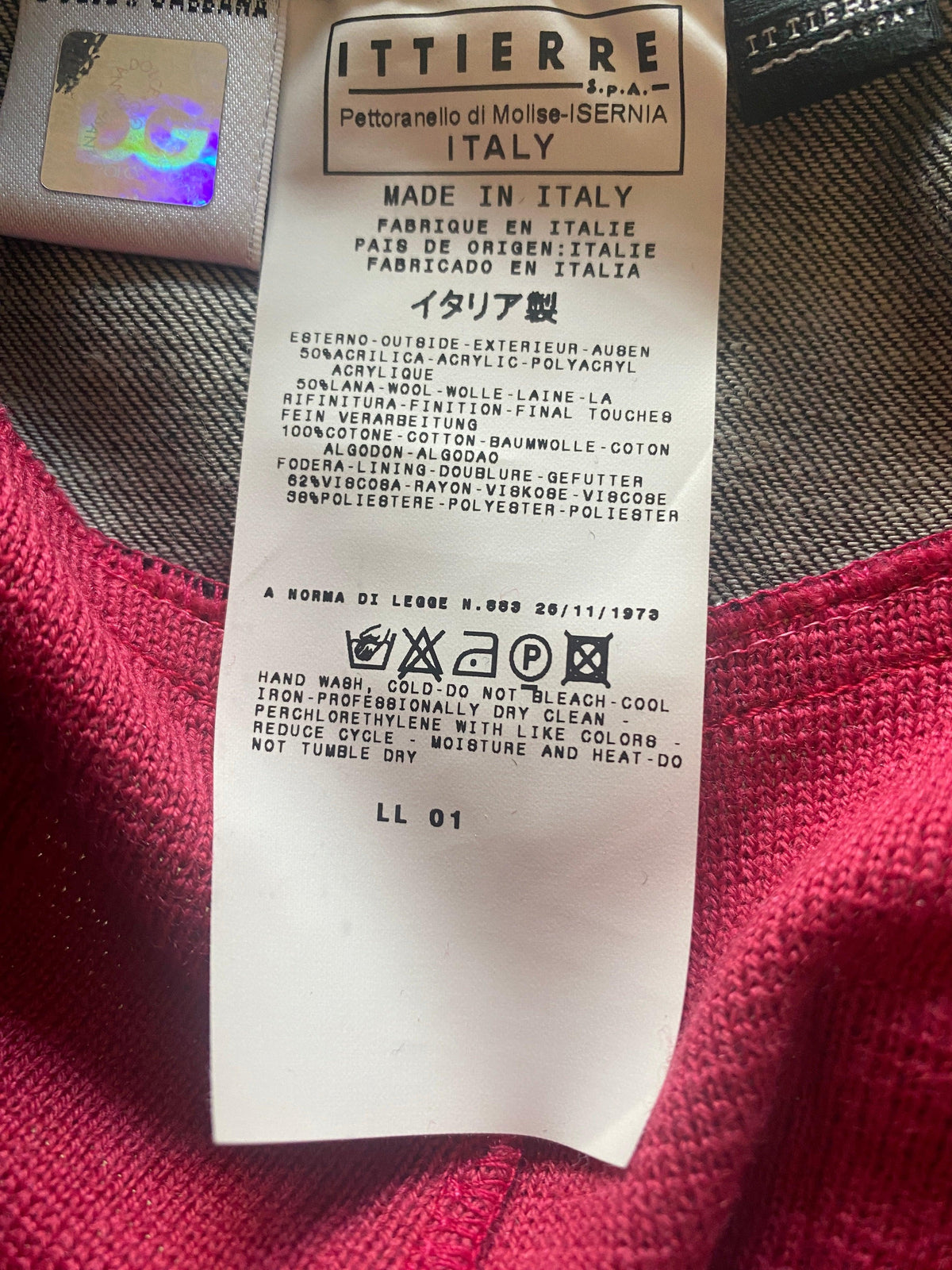 Dolce & Gabbana Skirt Wool Panel with Denim Cerise Detail IT 40 UK Size 8 - Ava & Iva