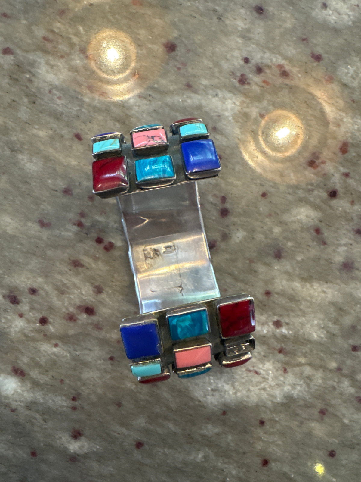 An Amazing Solid Silver Bracelet with Enamel details