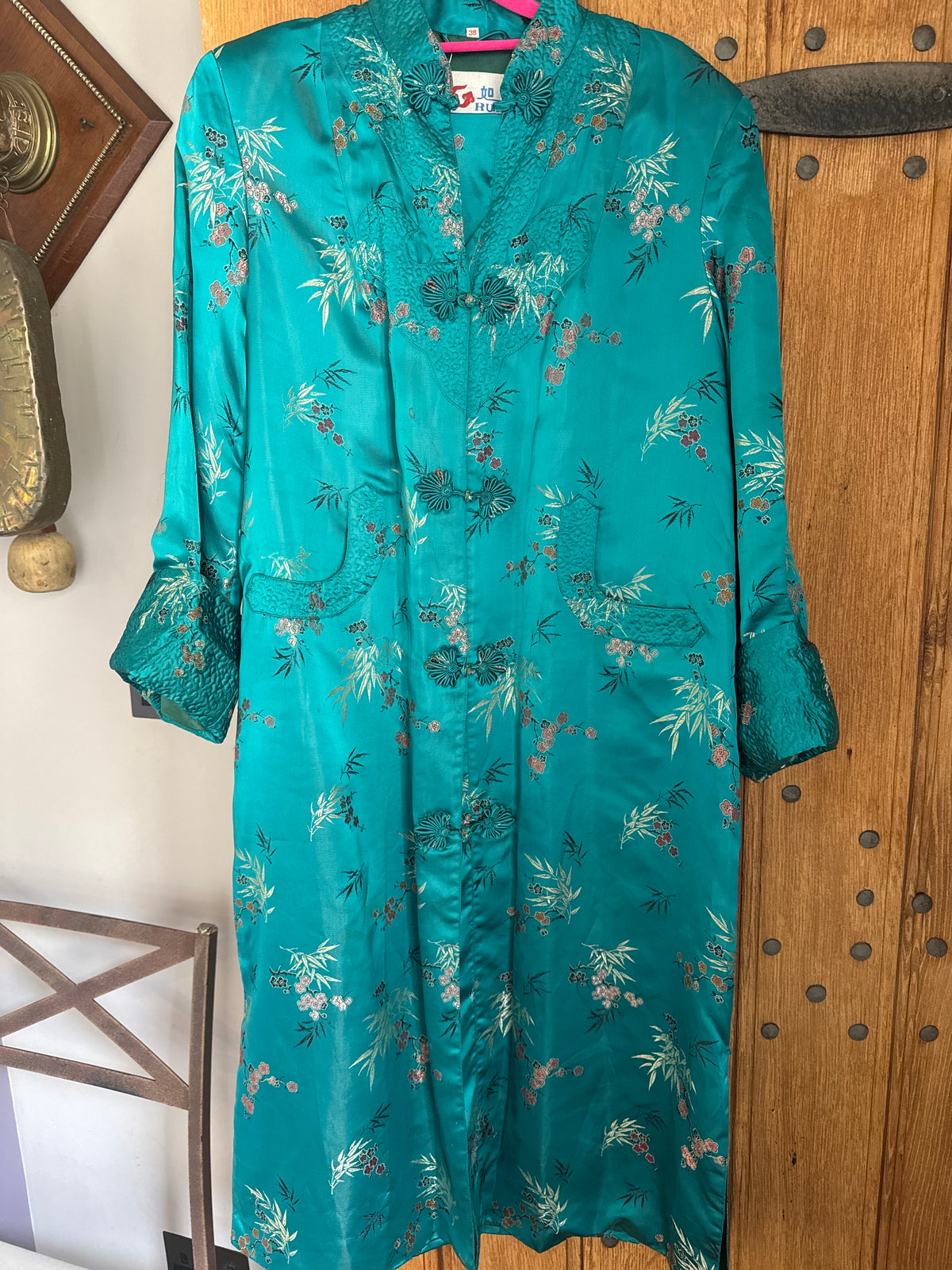 Ruyi  Chinese Brocade Green Coat 38