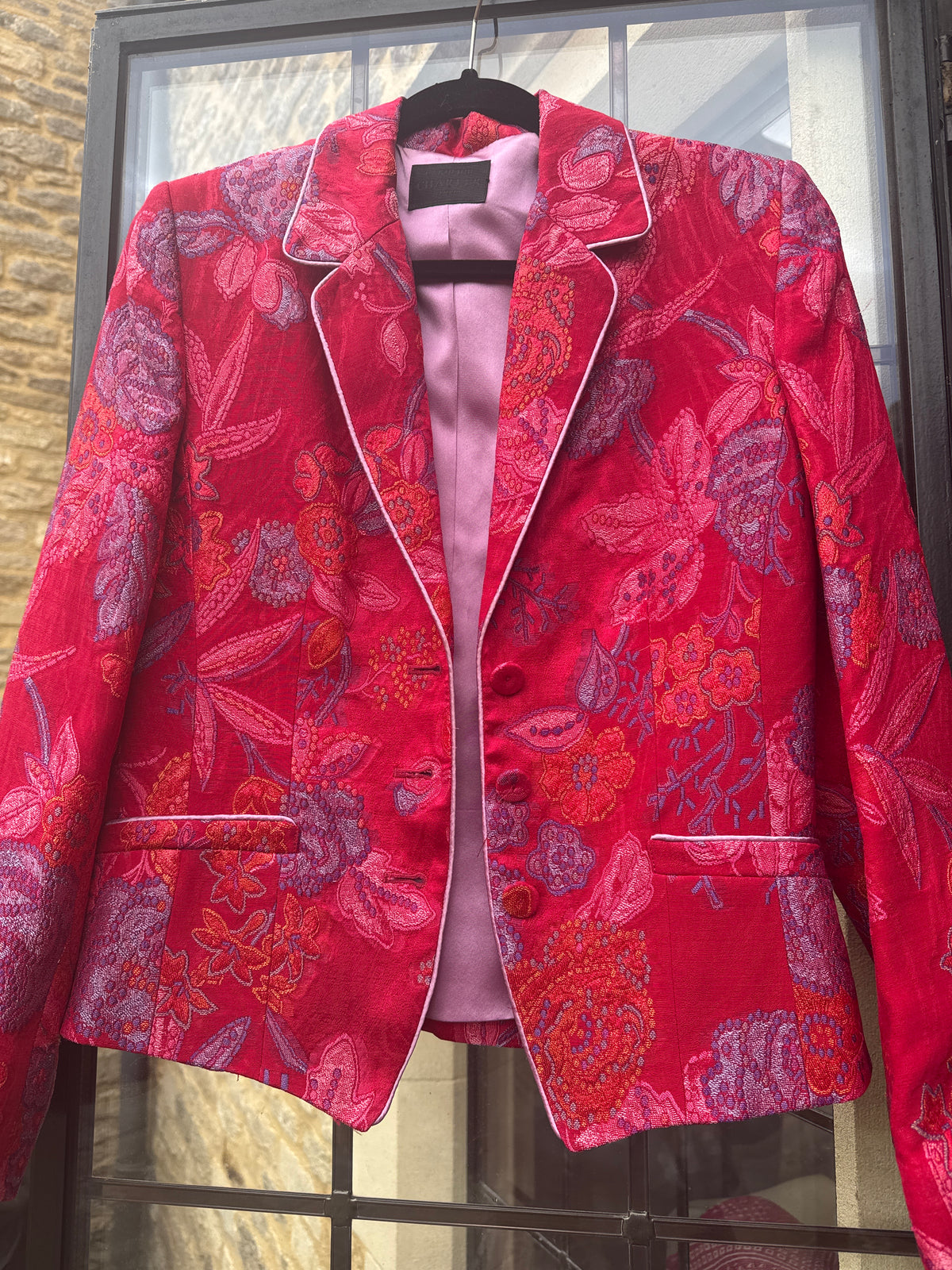 Caroline Charles Silk Skirt Suit 12