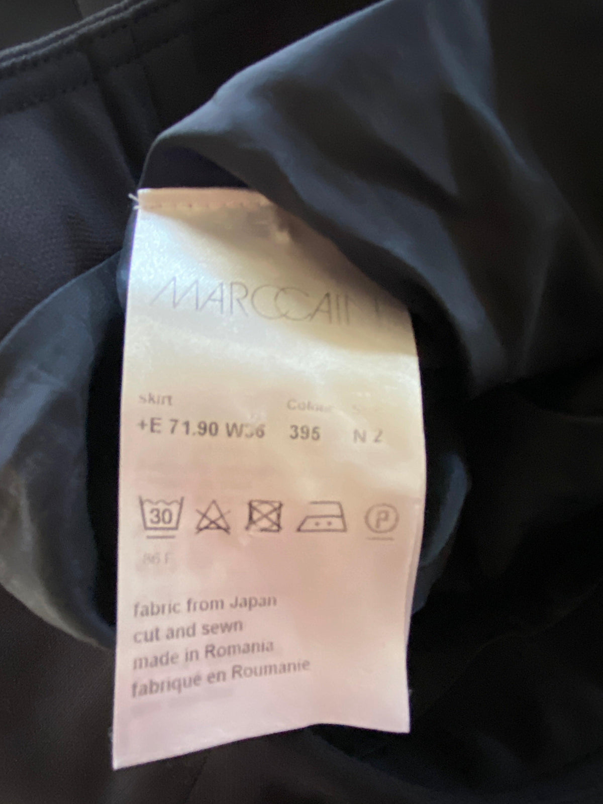 Marc Cain Navy Skirt with Full Length Zip Size N2 UK 10 BNWT - Ava & Iva