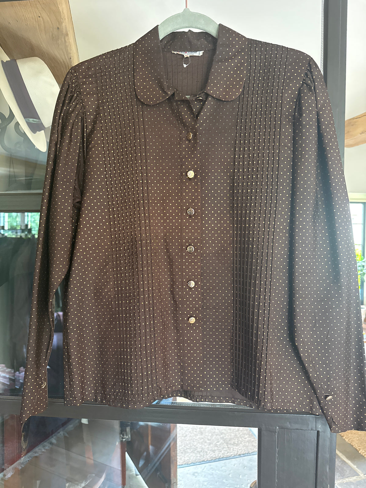 Saint Laurent Rive Gauche Rare Vintage Silk Blouse 42