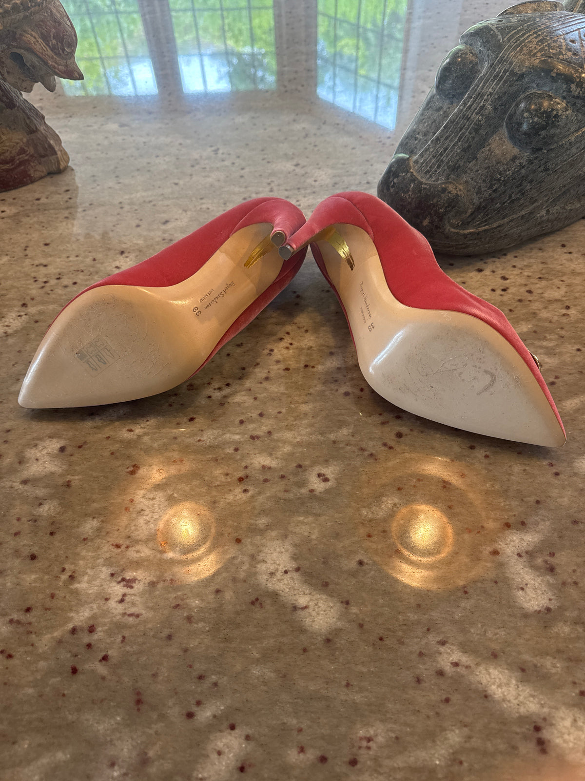 Rupert Sanderson Pink Velvet Shoes Size 39