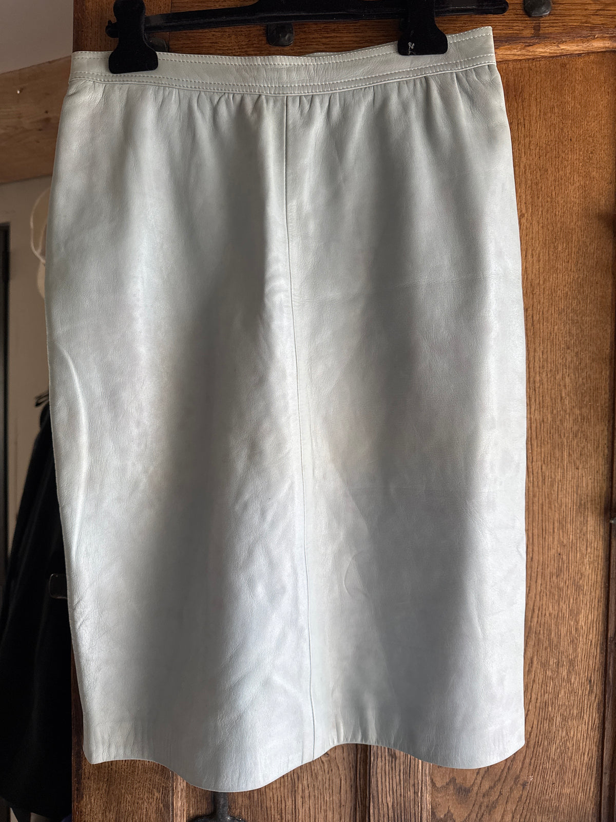 Loewe Blue Leather Skirt 10/12