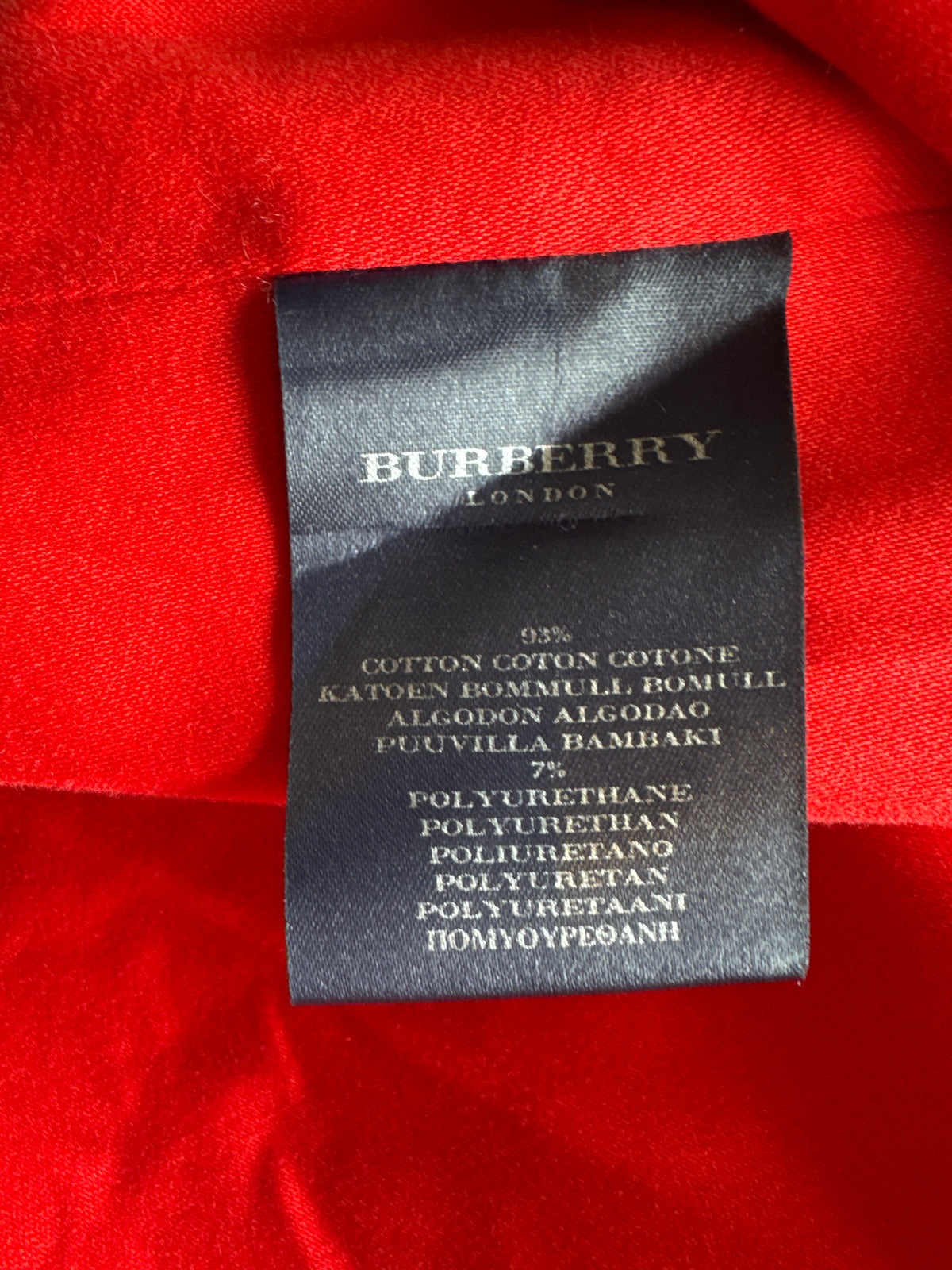 Burberry Red Cotton Trench Coat 14