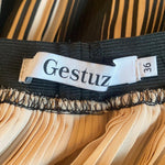 Gestuz "Augusta" Pleated Skirt Black and Cream EU36 UK Size 8 - Ava & Iva