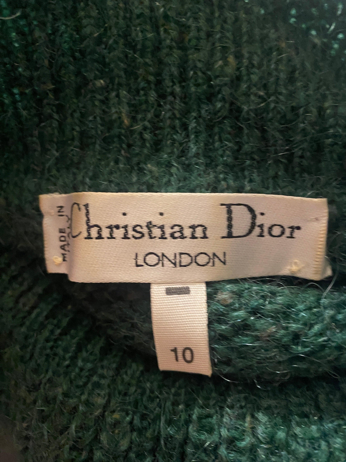 Christian Dior Knitted Green Dress - Ava & Iva