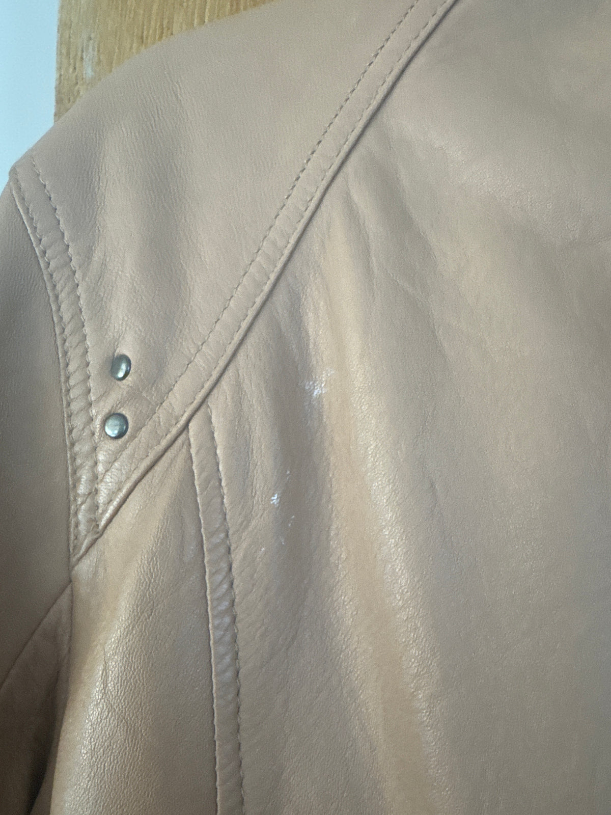 Beige Mint Velvet leather jacket 16