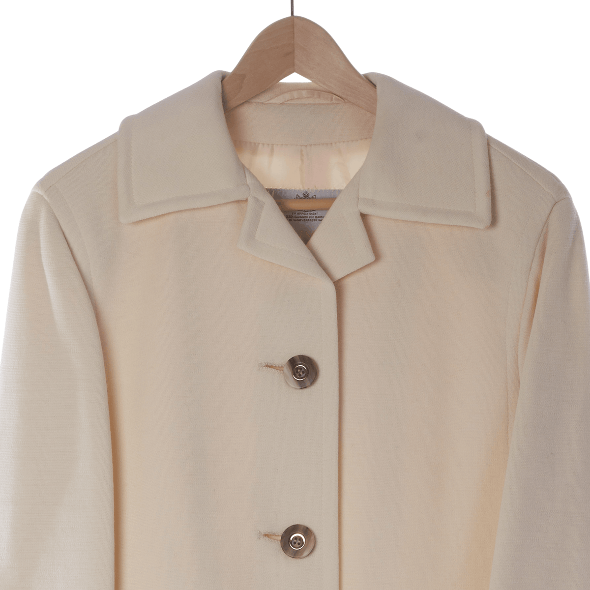 Aquascutum Cream Long Sleeved Coat UK Size 12 - Ava & Iva