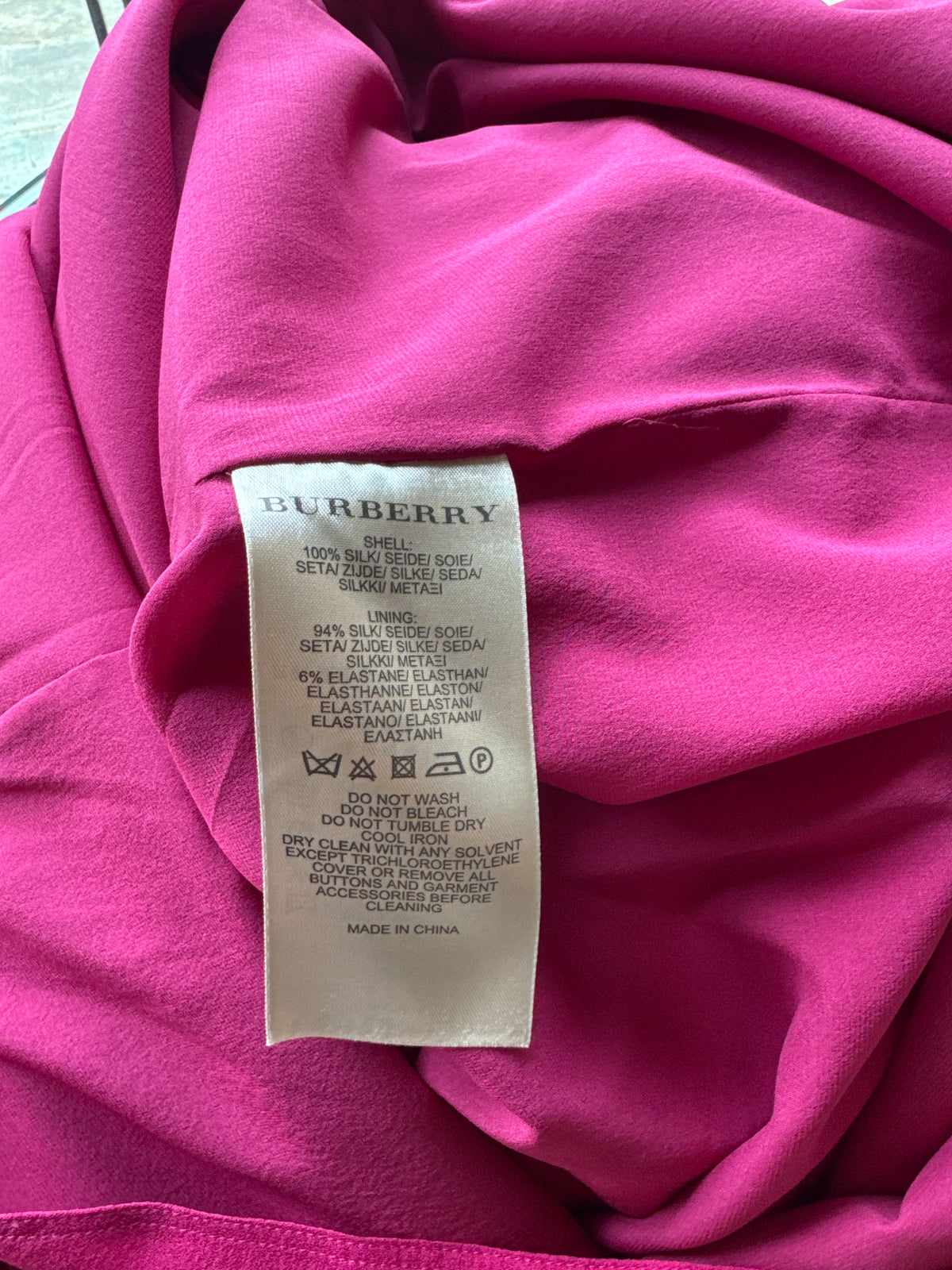 Burberry Pink Silk Dress 12