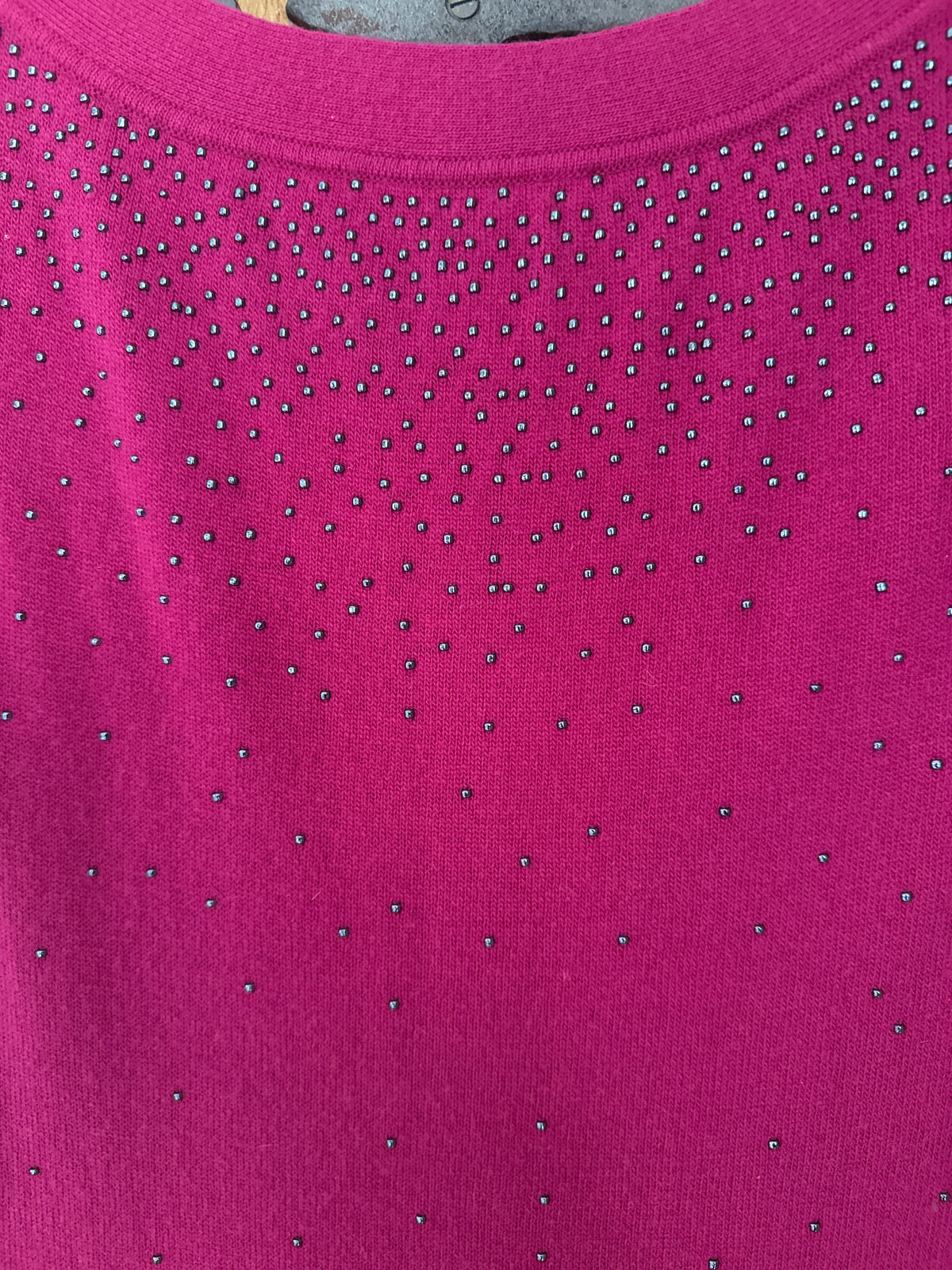 Diane Von Furstenberg Pink Beaded 100% Wool Dress S