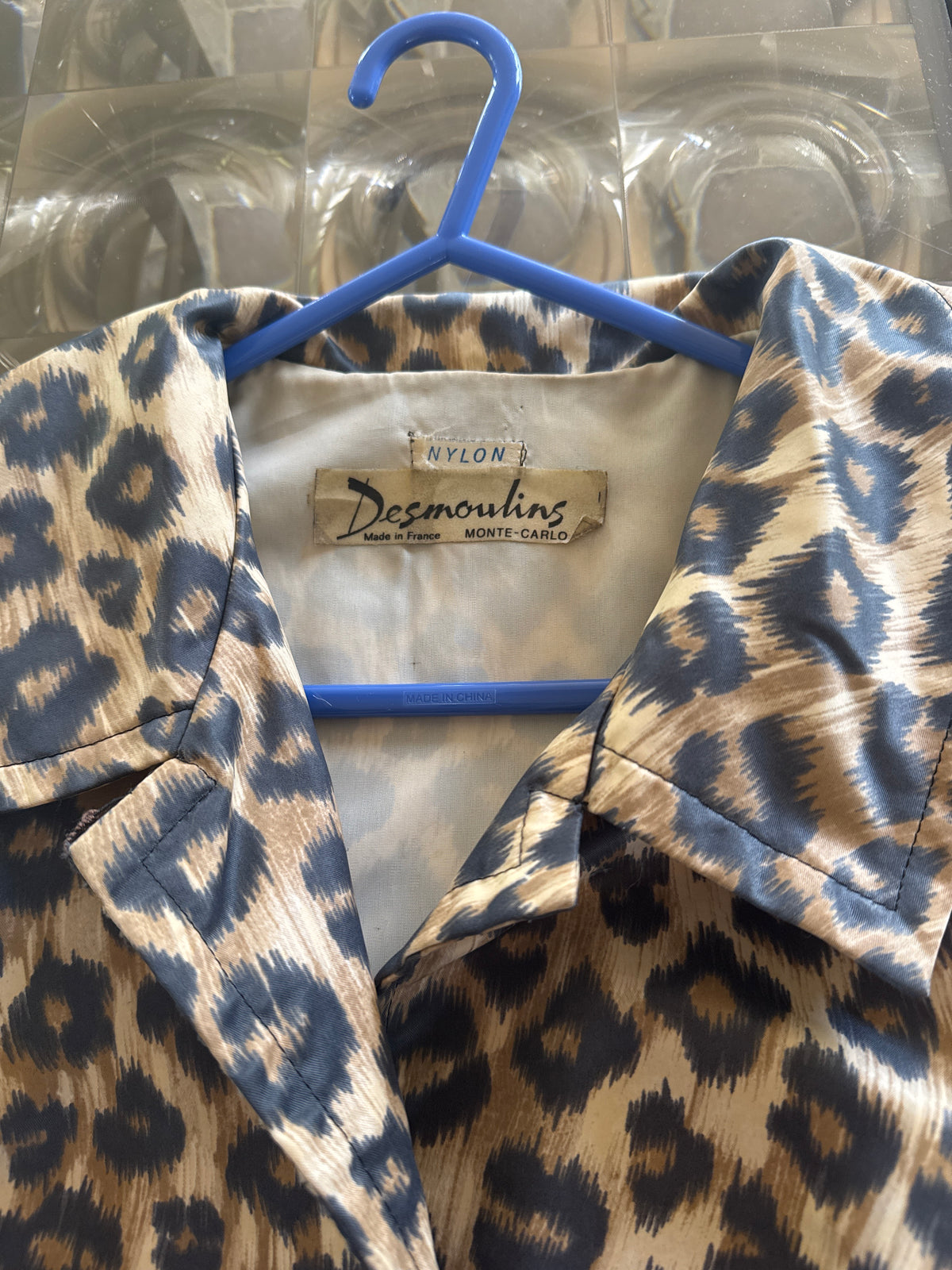 Vintage Leopard Print Raincoat made in Monte- Carlo