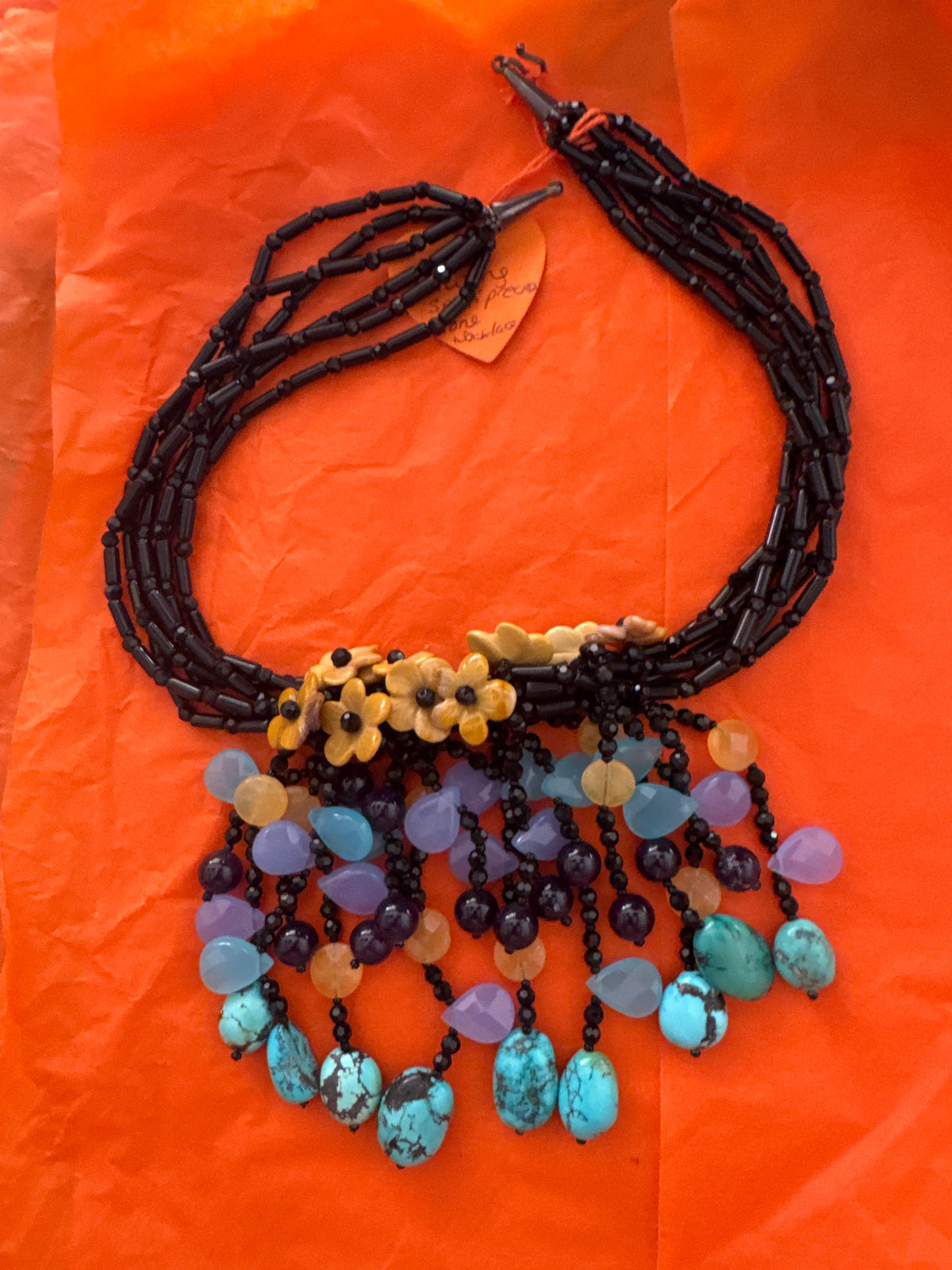 Butler and Wilson semi precious stone necklace.