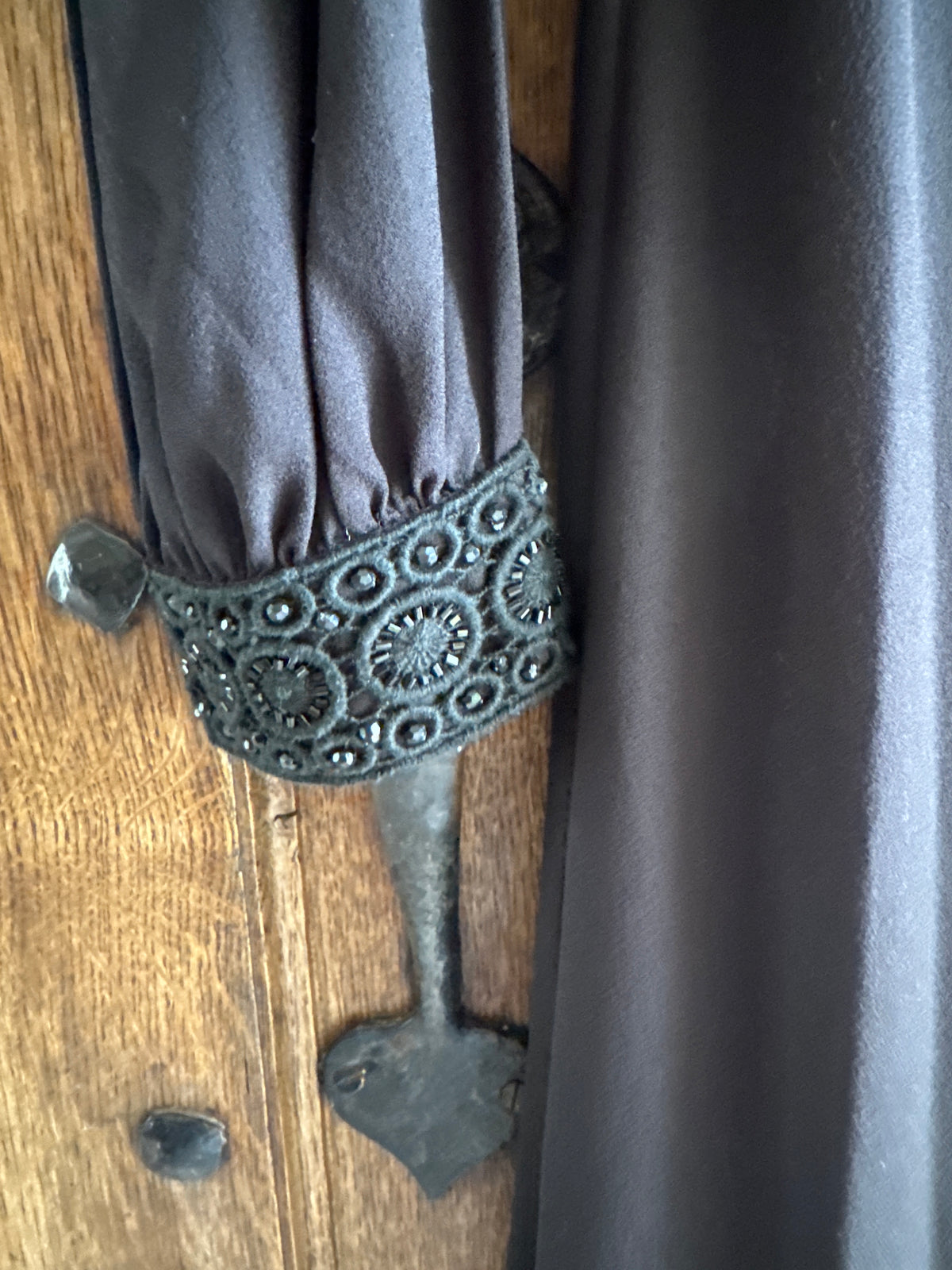 LibeLuLa Silk Black Beaded Dress